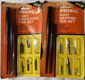 2 Speedball Pen Sets-sketching No.2964-Mapping No.2965*NEW SEALED* FREE SHIPPING - Picture 1 of 7