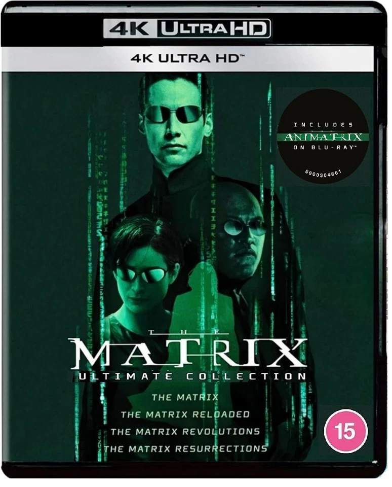 THE MATRIX ULTIMATE COLLECTION 4K UHD Blu-Ray 5 Film Set  (incl Animatrix) NEW - Image 1 of 3