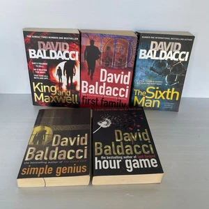 LOT 5 x David Baldacci Large Paperbacks King and Maxwell 5/6 Set. - Picture 1 of 3