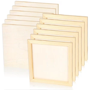 12 Stück Kiefernholzplatte Bretter 8 x 8 Zoll unbehandeltes Holz Leinwand Holzplatte... - Bild 1 von 7