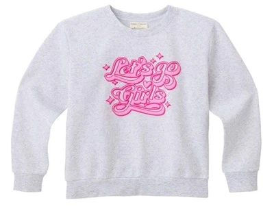 Sudadera para mujer Bobbie Brooks gris "Let's Go Girl" con diseño rosa talla XXL Foto 1 de 4