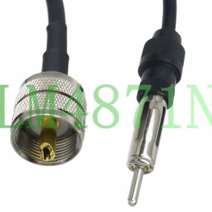 PL259 to DIN M/M Car radio AM/FM CD/DVD Aerial antenna RG58 adapter 10" Cable - Picture 1 of 1