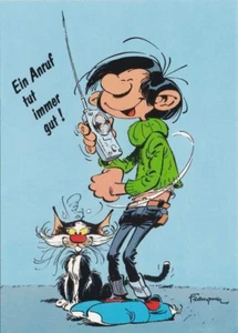 Postkaart Lagaffe / Guust Flater : Ein Anruf tut immer gut ! (boxb-058) - Bild 1 von 1