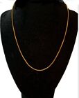 14k Yg Gold Solid Box Link Chain 18"  2mm 2.2grams Italy Estate ~liquid Gold!