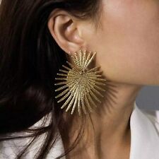 1pair Irregular Geometric Firework Earrings Oversize Vintage Stud Earring Women