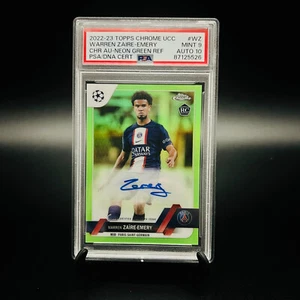 TOPPS UCC 2022/23 | WARREN ZAIRE-EMERY | Base Auto /99 | PSA 9 | PSG | RC - Foto 1 di 2