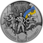 2023 Ghana Fortress Bakhmut( Ukraine) 2 oz Antique finish Silver Coin