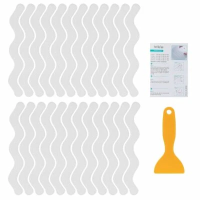 24 piezas pegatinas antideslizantes para bañera ducha tiras de agarre antideslizantes banda de rodadura de piso de seguridad Foto 1 de 4