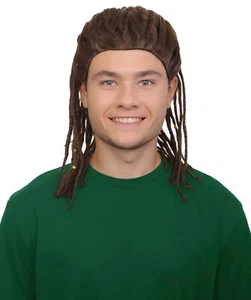 HPO Adult Men's Brown Braided Ponytail Alexios Assassin's Video Game Wig - Picture 1 of 8