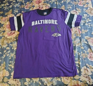 Baltimore Ravens Extra Large (XL) Purple & Black 100% Cotton Tee Shirt - Picture 1 of 10