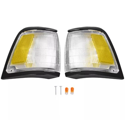 Clear Lens Corner Lights For Toyota Pickup 2WD 1992-1995 Driver & Passenger Side Foto 1 de 4
