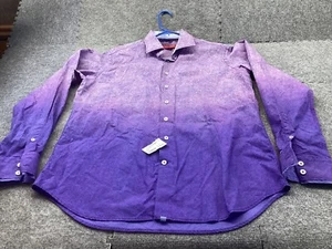 George Roth Shirt Mens X-Large Purple Los Angeles Paisley - Picture 1 of 11