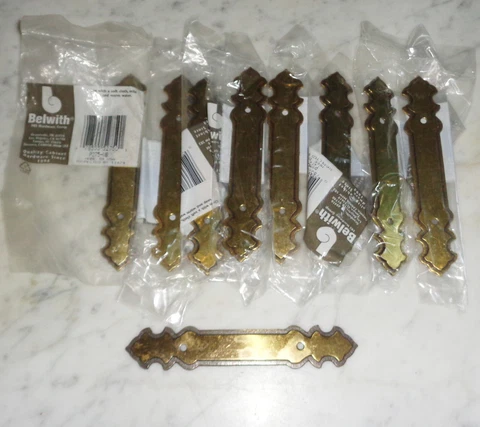 9 Belwith P275-VB KBC N00006 Brass Cabinet Drawer Pull Handle Back Plates Cover