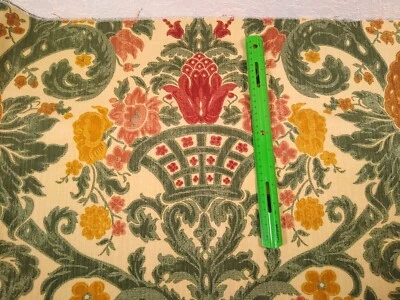 vintage 90s upholstery fabric floral high end chair material 69" x 56" lg scale - Image 1 of 4