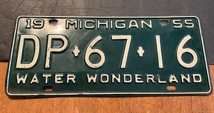 1955 Michigan License Plate Tag DP-67-16 - Picture 1 of 3