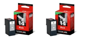 2X LEXMARK BLACK 14 INKS 18C2090E Z2300 Z2310 Z2320 - Picture 1 of 1
