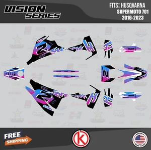 Graphics Kit for Husqvarna Supermoto 701 (2016-2023)  Vizion Series -Magenta - Picture 1 of 6