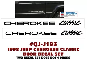 QJ-J193 1998 JEEP CHEROKEE XJ - CHEROKEE CLASSIC - DOOR DECAL SET - LICENSED - Bild 1 von 1