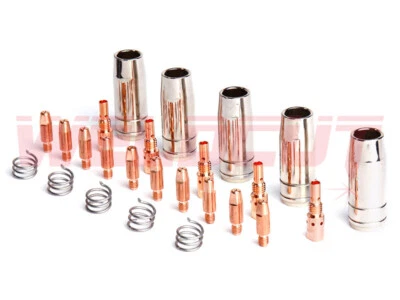 MIG/MAG Verschleißteile Set für MB25 Stromdüse Gasdüse Düsenstock Nachbau 25 St. - Bild 1 von 4
