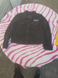 Apple WWDC 2017 WWDC17 Levi's Women's Black Denim Trucker Jacket X Large - Picture 1 of 14
