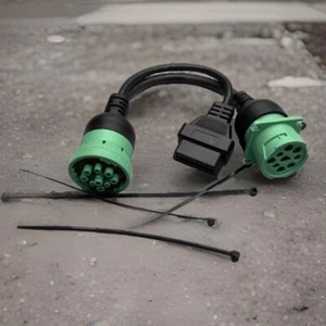J1939 9 Pin Male and Female to OBD2 16 Pin Female Interface Truck Y-Cable... - Picture 1 of 6