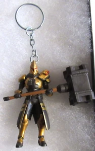 F) KEYRING PLASTIC CHARACTER ULTIMA KNIGHT GOLD FORTNITE GAMING FIGURE SERIES 3 - Foto 1 di 2