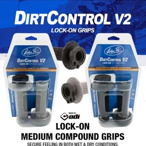 Motion Pro ODI DirtControl V2 Lock-On GREY MX Motocross Grips - Made In The USA - Picture 1 of 5