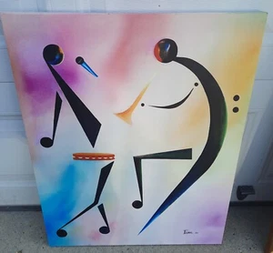 IKAHL BECKFORD "TAMBERINE JAM" 30 X 24 SIGNED 2006 CANVAS PRINT - Picture 1 of 4