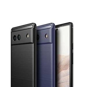 Ochrona Etui na telefon komórkowy do Google Pixel 6a Case Cover Bumper Wygląd włókna węglowego Etui Nowe - Zdjęcie 1 z 13