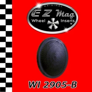 Insertos de rueda WI2905B negros estilo luna llena EZ mag se adaptan a autos ranura Strombecker - Imagen 1 de 5