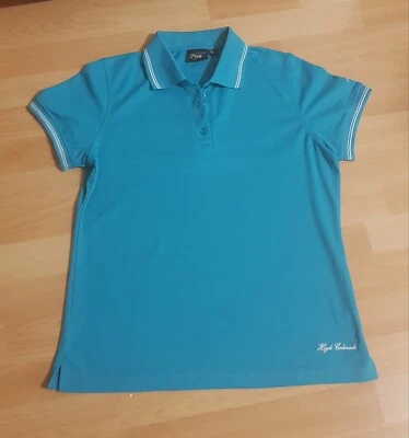 HIGH COLORADO Ivy Shirt Damen POLOSHIRT T-Shirt Kragen Ozeanblau Gr. 40 - Bild 1 von 4