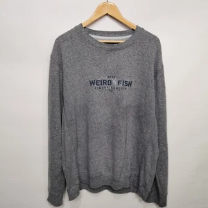 ~ Weird Fish feinste Qualität Herren 2XL Larkspur Pullover Sweatshirt Pulli grau ~ - Bild 1 von 15