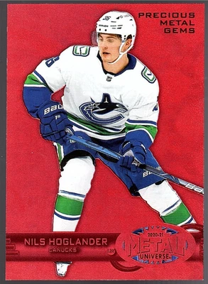 NILS HOGLANDER 2020-21 Metal Universe PMG Retro Precious Gems Red ROOKIE #/100 - Image 1 of 2