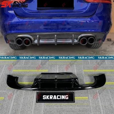 Spoiler labial traseiro para Jaguar XF 2016-2019 forjado/fibra de carbono/preto brilhante - Imagem 1 de 4