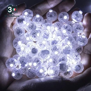 100/10 Pz Mini LED Palloncino Luce Colorata Lampeggiante Luminoso Tumbler Palla - Picture 1 of 18