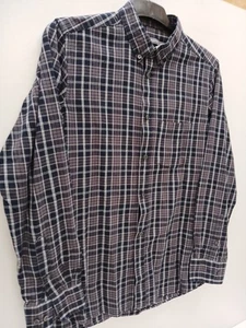 French Connection Long Sleeve Cotton Shirt Size Large Button Down Collar P2P 22" - Picture 1 of 17