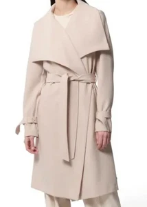 Soia & Kyo Olivia Belted Trench Coat Beige 40" EUC Medium  - Picture 1 of 9