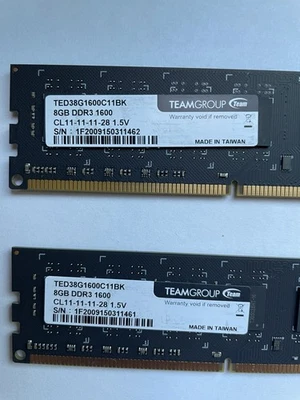 TEAMGROUP Elite DDR3 16GB Kit (2 x 8GB) 1600MHz CL11 RAM Dual Channel NEW - Image 1 of 3