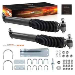 Dual Steering Damper Assembly for GMC Pickup 1969-1987 4WD 2WD Steel Black - Picture 1 of 17