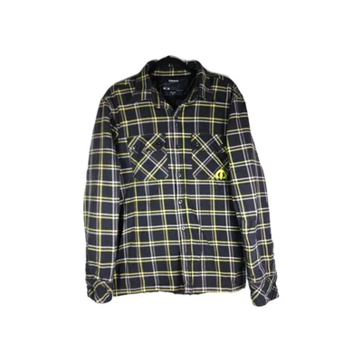 Oakley Men's Medium Plaid Cotton Green Lined Flannel Button Down Shirt Jacket  - Image 1 of 4