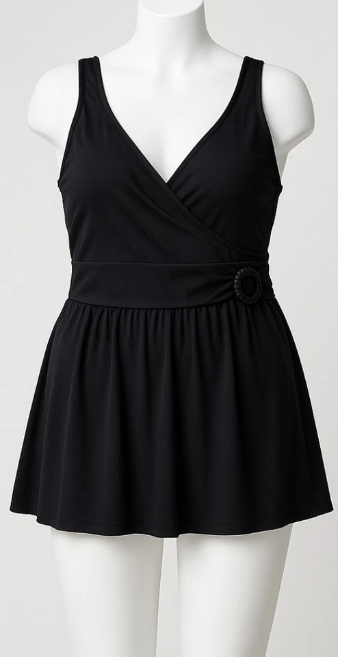 ELEMENTS Talla 20 Vestido de Baño de Una Pieza Negro Traje de Baño Togs Pieza Completa Bañistas  Foto 1 de 4