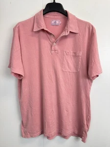 Camisa Polo Southern Tide Para Hombre L Rosa Lavado Logo Skipjack Algodón Manga Corta - Imagen 1 de 6