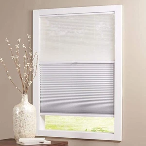 Snow Drift/Shadow White Day and Night Cordless Cellular Shades -35 in W x 64 in - Picture 1 of 12