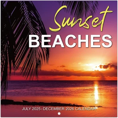 COBOLL 2026 Wall Calendar BEACHES, 18 Months Hangable Wall Calendars, from Jul 2025 - D
