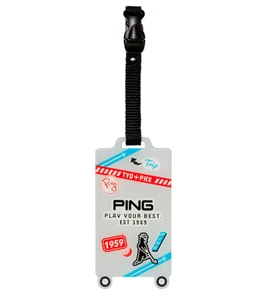 Ping Golf Japan AC-F2501 Limited Edition Name Tag Silver New - Picture 1 of 2