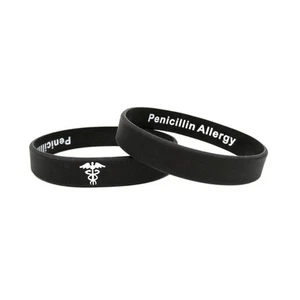 Pulsera médica para alergias a la penicilina pulsera de alerta de identificación alérgica a PCN Medic Reino Unido - Imagen 1 de 12