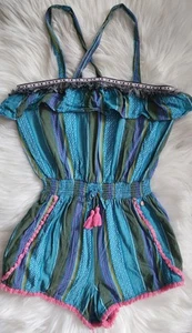 Euc Matilda Jane 435 Girl's size 12 All In Good Fun Romper Brilliant Daydream Sp - Picture 1 of 2