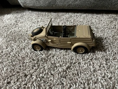 Ejército Alemán Kubelwagen VW Tipo 82 1:24 Modelo Coche Acero Prensado Falta Tapa/Pistola Foto 1 de 4