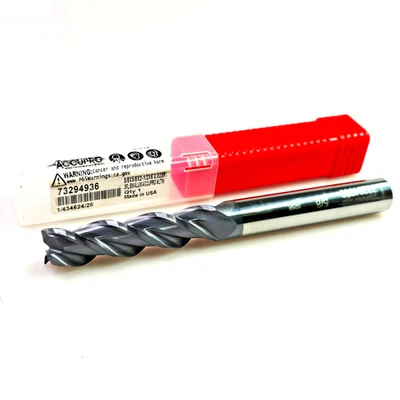 AccuPro 5/8 英寸 x 5/8 x 2-1/2 x 6 R.025 实心硬质合金端铣刀 73294936 长 AlTiN — 第 1/4 张图片