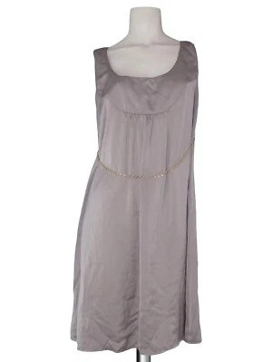 Motivi Abito Corto Da Donna 48 2xl Extra Large Grigio Raso Svasato Senza Maniche - Immagine 1 di 4